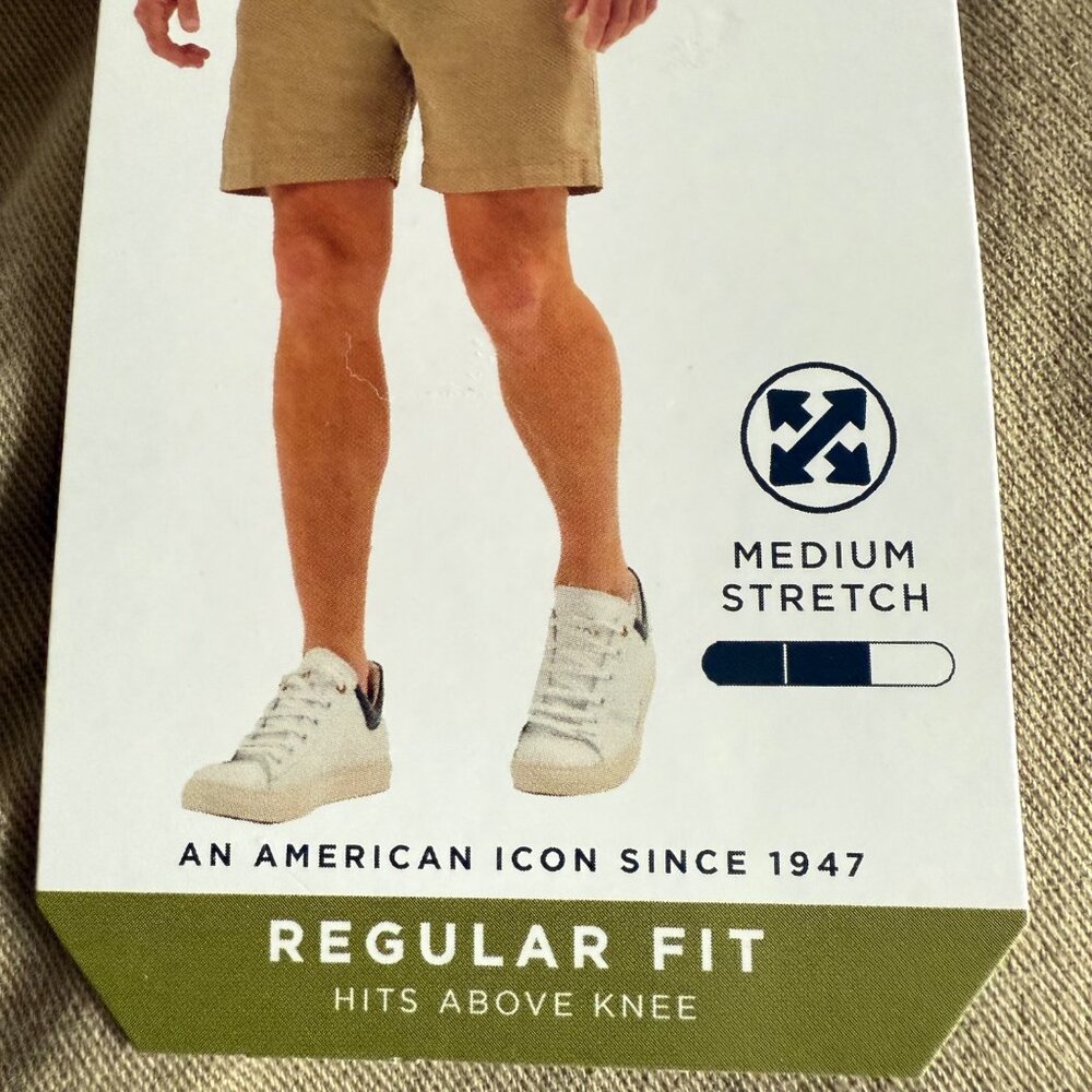 Wrangler Men's Regular Fit Medium Stretch Khaki‎ Shorts Size 30 Inseam 7" NWT - Picture 6 of 12